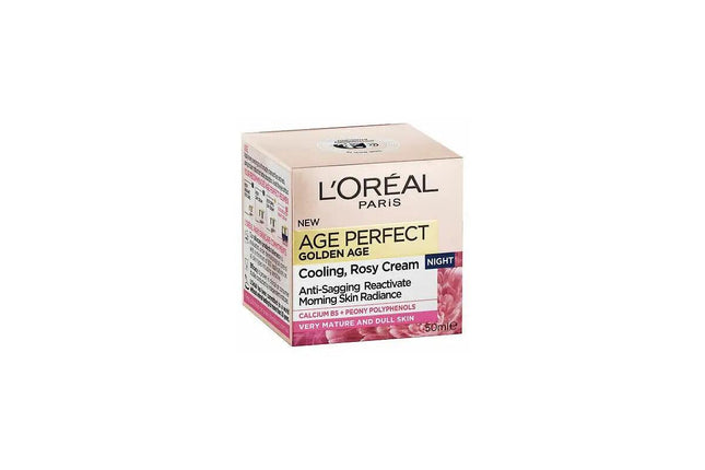 L'Oreal Paris Golden Age Cooling Rosy Night Cream 50ml - OhYouLuckyDuck.com.au