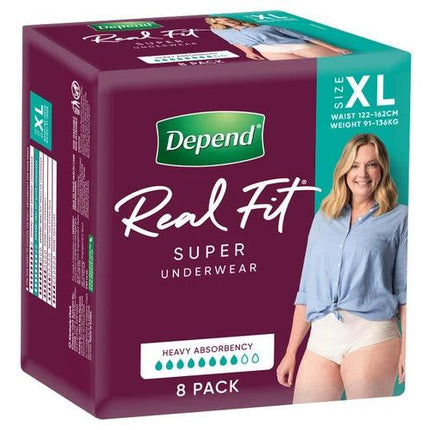 Depend Real Fit Underwear Women Super X-large 8