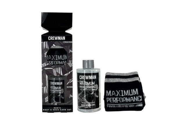 Crewman Mens Shower Gel 200ml and Knitting Socks 2 Piece Body Care Gift Set - OhYouLuckyDuck.com.au