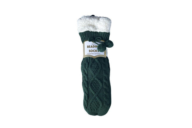 Artico Forest Green Cable Knot Socks Medium