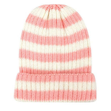 Foote Street Bailey Striped Beanie Toddler Pink