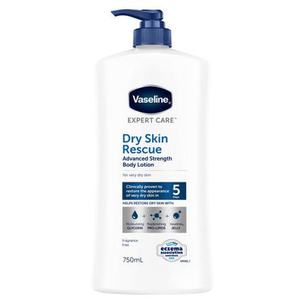 Vaseline Advanced Strength Dry Skin Rescue Body Lotion for Very Dry Skin 550ML
