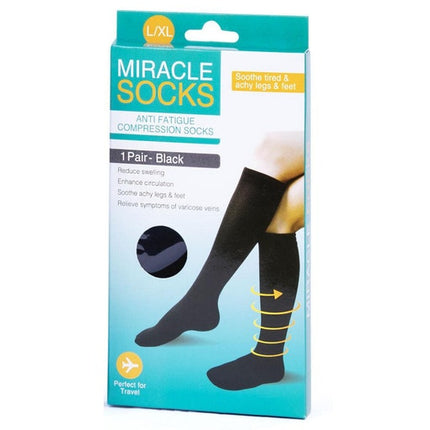 Miracle Socks Anti Fatigue Compression Socks Black XL