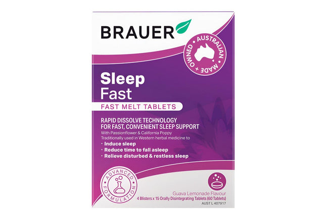 Brauer Sleep Fast Melt 60 Tablets - OhYouLuckyDuck.com.au