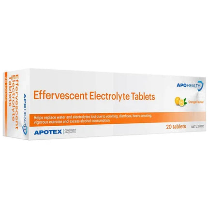 Apohealth Effervescent Electrolyte Orange 20 Tablets - OhYouLuckyDuck.com.au
