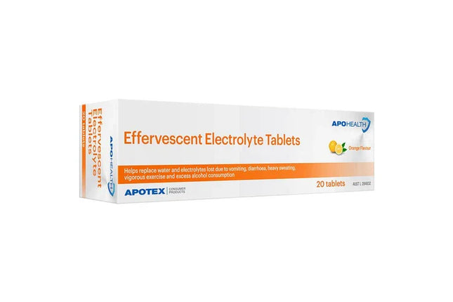 Apohealth Effervescent Electrolyte Orange 20 Tablets - OhYouLuckyDuck.com.au