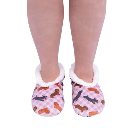SnuggUps Womens Printed Pets Dachshund Slippers Small