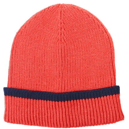 Foote Street Ribbed Beanie For Kids Brick And Navy M/l