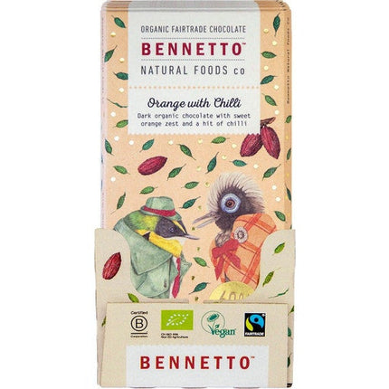 Bennetto Orange with Chilli Dark Chocolate Bar 100g