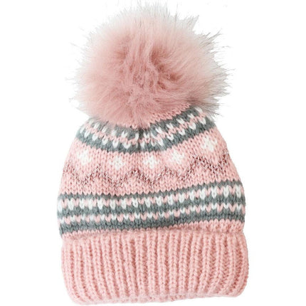 Foote Street Unisex Nordic Beanie For Kids Dusty Pink S/m