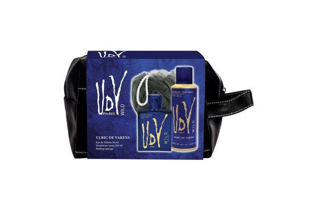 Ulric De Varens Wild EDT Deodorant Spray Netting Sponge Wetpack Men Gift Pack 60mL - OhYouLuckyDuck.com.au