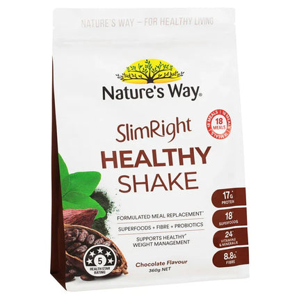 Nature's Way Slim Right Healthy Chocolate Shake 360G