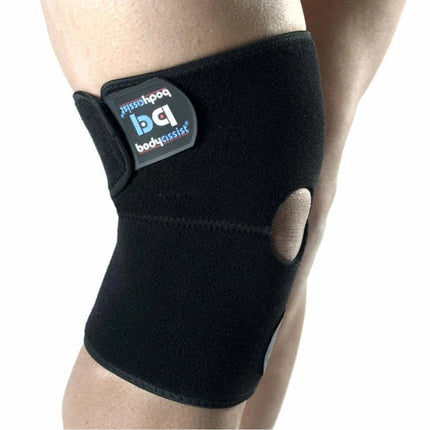 Bodyassist Thermal Knee Wrap Open Patella Black 1 Size