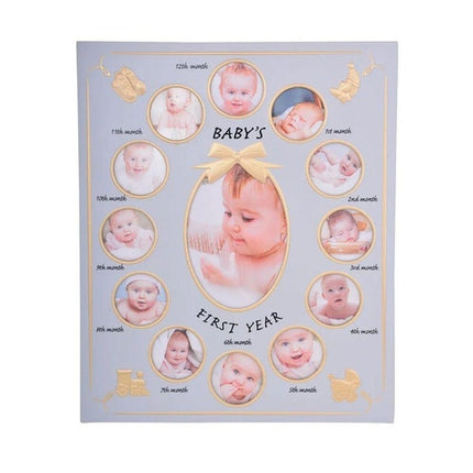 Gibson Gifts My First Year Baby Photo Collage Frame Blue