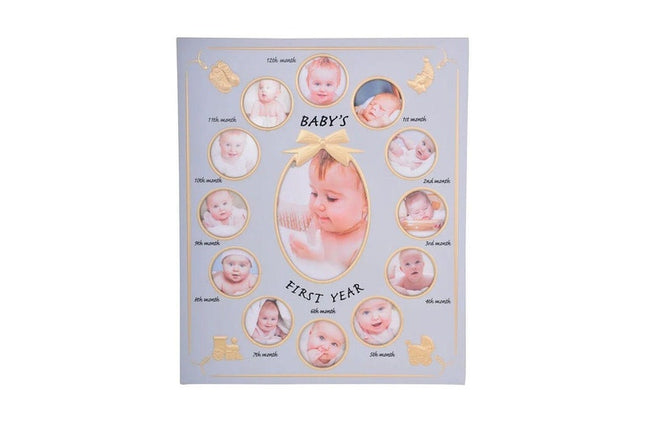 Gibson Gifts My First Year Baby Photo Collage Frame Blue
