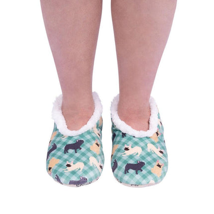 Snuggups Womens Printed Pets Slippers French Bulldog Large