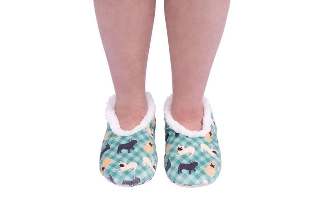 Snuggups Womens Printed Pets Slippers French Bulldog Large