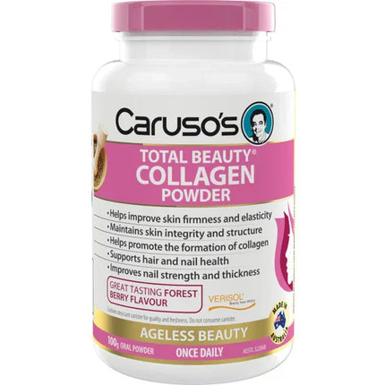 Caruso's Total Beauty Collagen Powder 100g - OhYouLuckyDuck.com.au
