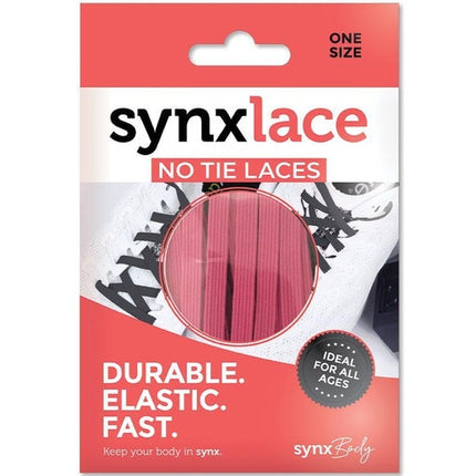 Synxlace No Tie Elastic Laces Pink