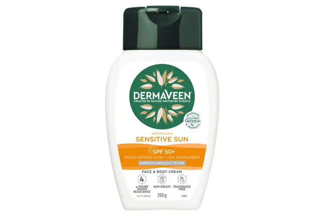 Dermaveen SPF 50+ Daily Nourish Sun Sensitive With Body Moisturiser 250g - OhYouLuckyDuck.com.au