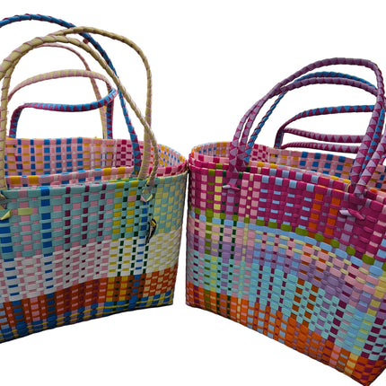 Recycled Plastic Basket Beach Assorted, 1 piece only