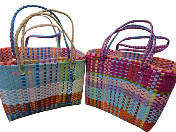 Recycled Plastic Basket Beach Assorted, 1 piece only