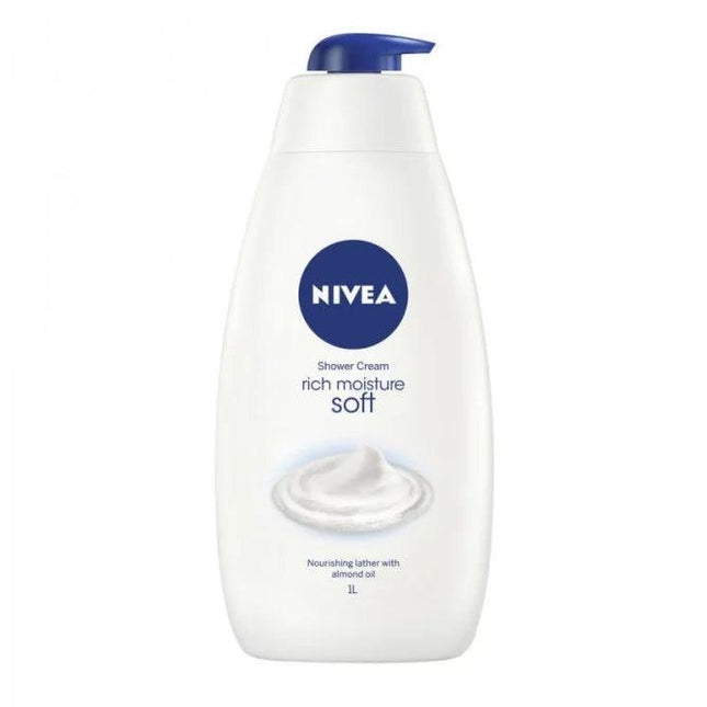 Nivea Shower Cream Rich Moisture Soft 1L - OhYouLuckyDuck.com.au