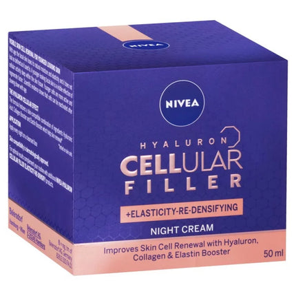 Nivea Hyaluron Cellular Filler Elasticity Night Cream 50ml - OhYouLuckyDuck.com.au