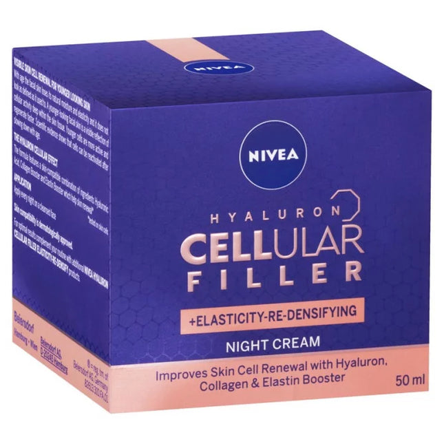 Nivea Hyaluron Cellular Filler Elasticity Night Cream 50ml - OhYouLuckyDuck.com.au