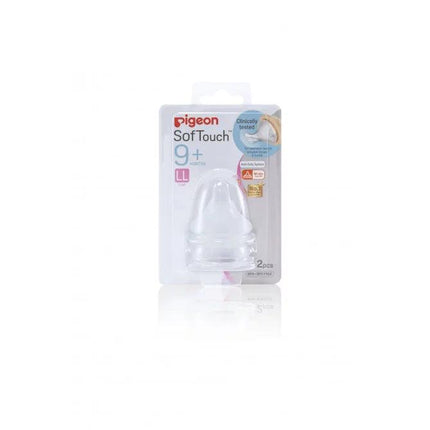 Pigeon Softouch Peristaltic Plus Wide Neck Teat LL 2 Pack - OhYouLuckyDuck.com.au