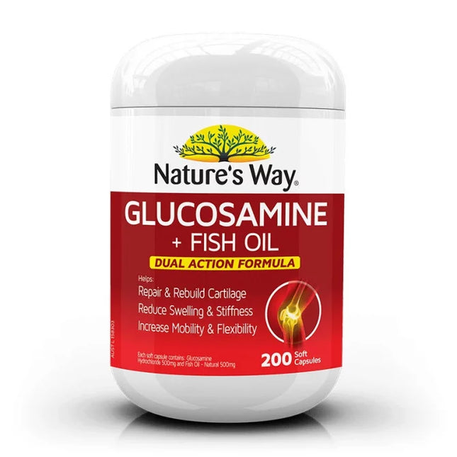 Natures Way Glucosamine plus Fish Oil 200 Capsules - OhYouLuckyDuck.com.au