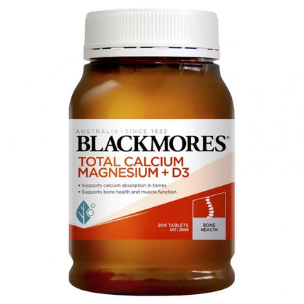 Blackmores Total Calcium Magnesium Plus D3 200 Tablets - OhYouLuckyDuck.com.au