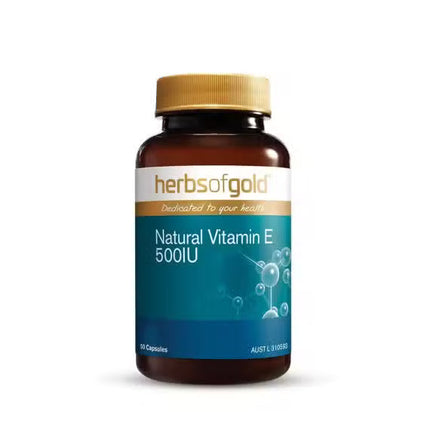Herbs of Gold Natural Vitamin E 500IU 50 Capsules