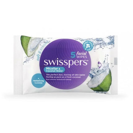 Swisspers Facial Wipes Micellar & Coconut Water 25 - OhYouLuckyDuck.com.au