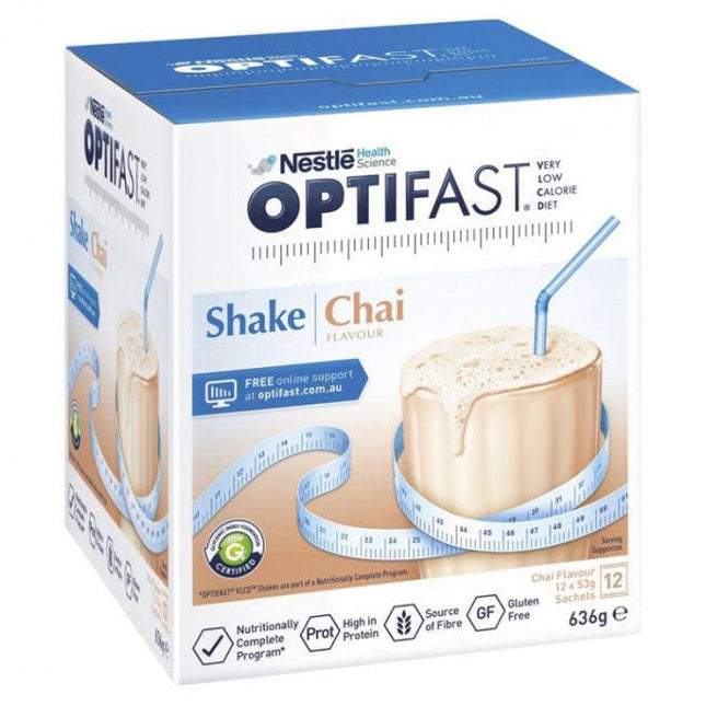 Optifast VLCD Chai Shake 12 X 53g - OhYouLuckyDuck.com.au