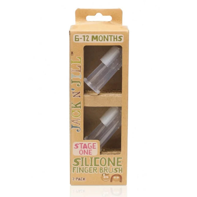 Jack N Jill Silicone Finger Brush Stage 1 2 Pack - OhYouLuckyDuck.com.au