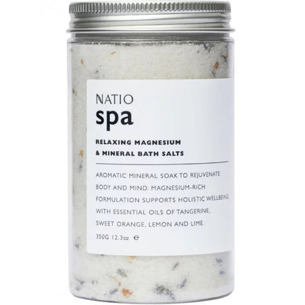 Natio Spa Relaxing Magnesium & Mineral Bath Salts 350g - OhYouLuckyDuck.com.au