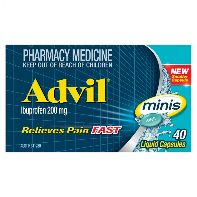Advil Minis Liquid Capsules 40 Capsules - OhYouLuckyDuck.com.au