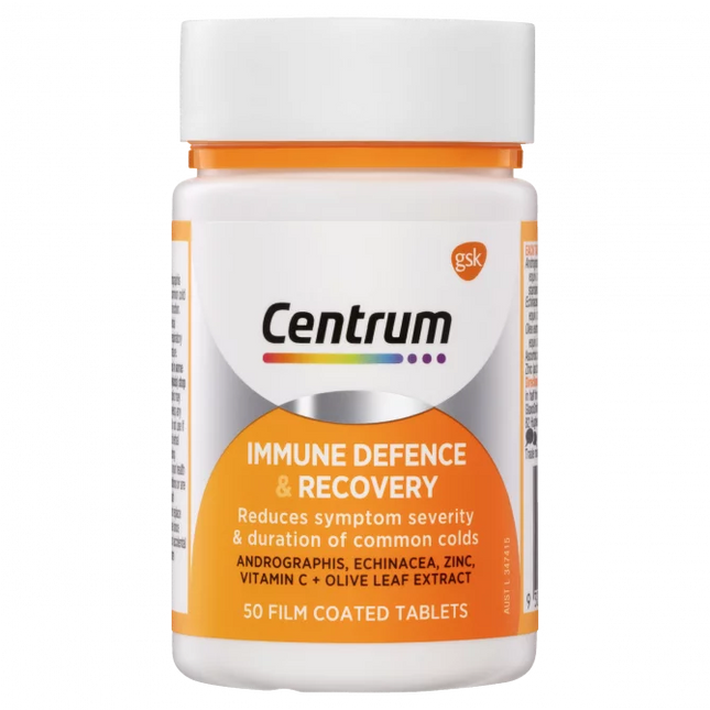 Centrum Immune Defence & Recovery 50 Tablets - OhYouLuckyDuck.com.au