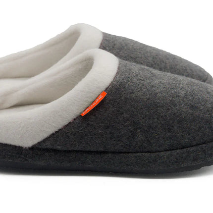 Archline Slip On Slippers Grey Marl Size 38