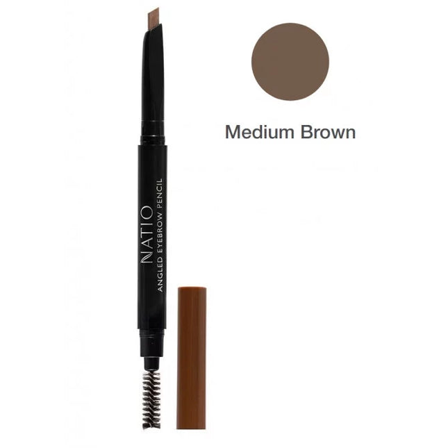 Natio Angled Eyebrow Pencil Medium Brown 0.2g - OhYouLuckyDuck.com.au