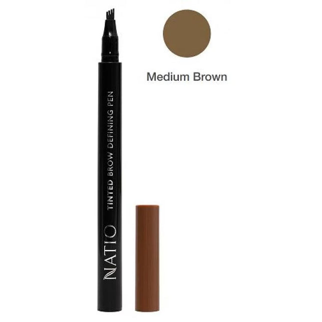 Natio Tinted Brow Defining Pen Medium Brown 0.6ML - OhYouLuckyDuck.com.au