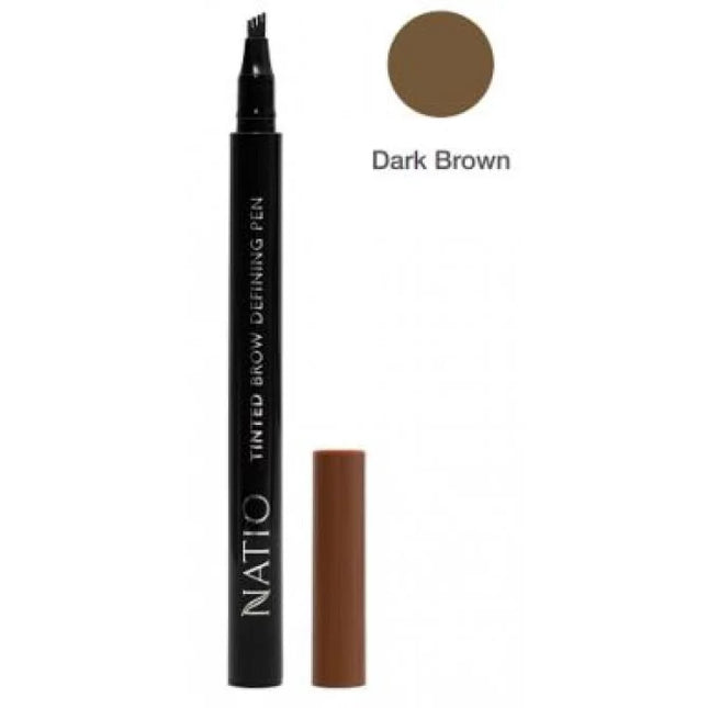Natio Tinted Brow Defining Pen Dark Brown 0.6ml - OhYouLuckyDuck.com.au