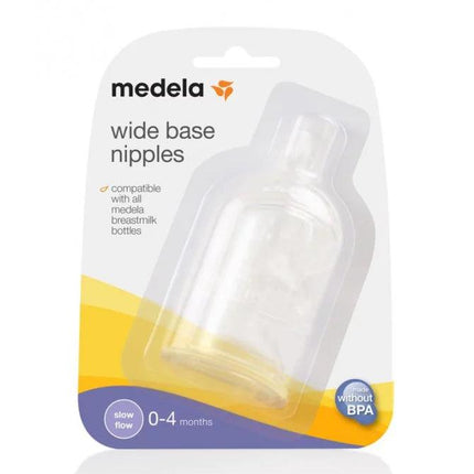 Medela Wide Base Neck Teat Slow Flow 3Pk - OhYouLuckyDuck.com.au