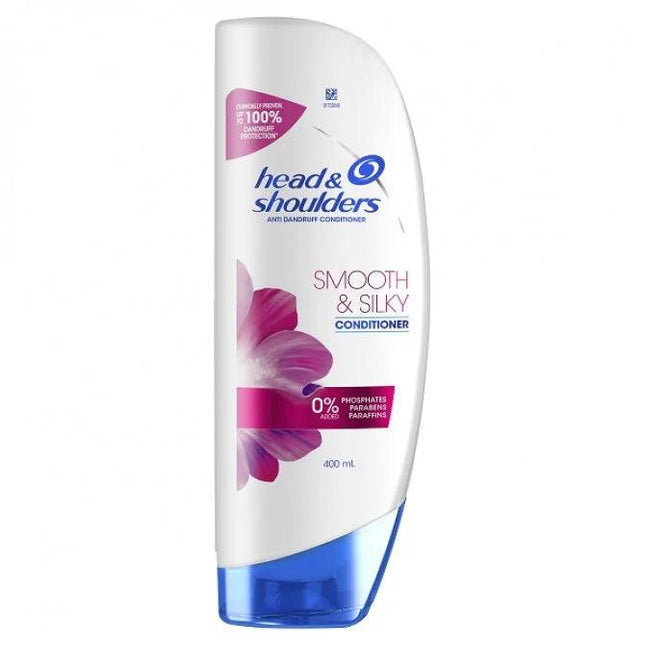 Head & Shoulders Smooth & Silky Anti Dandruff Conditioner For Smooth & Silky Hair 400 Ml - OhYouLuckyDuck.com.au