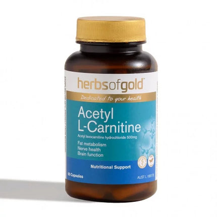 Herbs of Gold Acetyl L Carnitine 60 Capsules