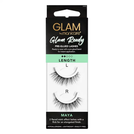 Glam By Manicare Maya Glam Ready Pre-Glued Lashes - OhYouLuckyDuck.com.au