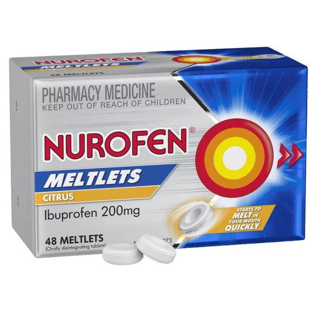 Nurofen Meltlets Citrus 200mg 48 - OhYouLuckyDuck.com.au