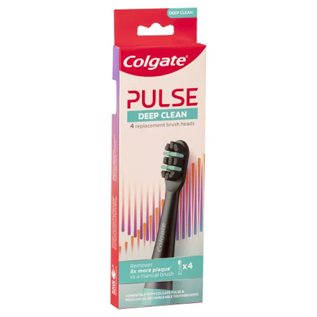Colgate Pulse Deep Clean Electric Toothbrush Replacement Brush Head Refills 4 Pack - OhYouLuckyDuck.com.au