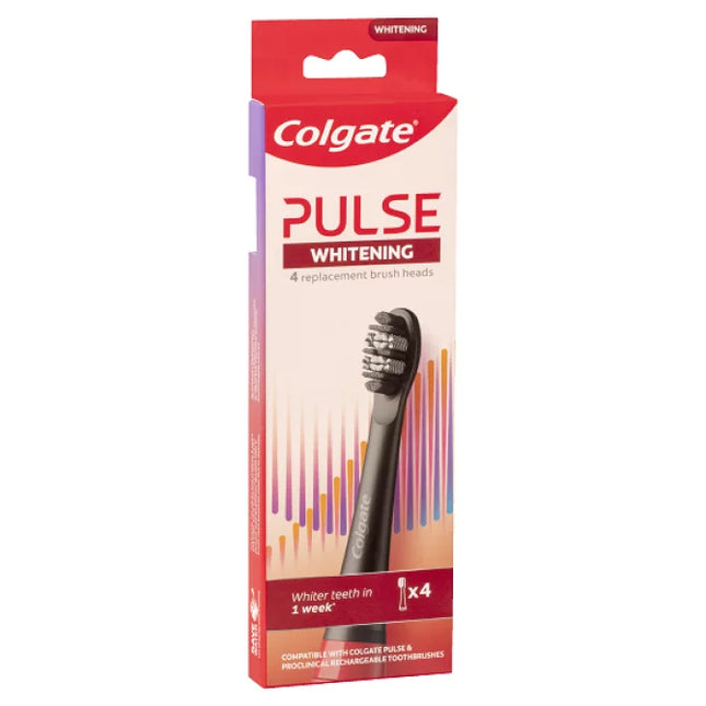 Colgate Pulse Whitening Electric Toothbrush Replacement Brush Head Refills 4 Pack - OhYouLuckyDuck.com.au